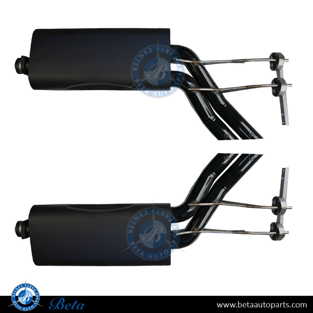 Exhaust System Upgrade to 2018 BBS look Black Color for Mercedes G-Class W463 1992-2017 models, Part Number 4634904521 / 4634904621 Exhaust System Upgrade to 2018 BBS look Black Color for Mercedes G-Class W463 1992-2017 models, Part Number 4634904521 / 4634904621